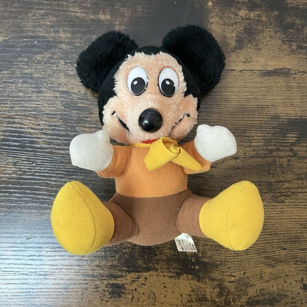 Vintage Disney Mickey’s Christmas Carol Tiny Tim Mickey Mouse Plush
